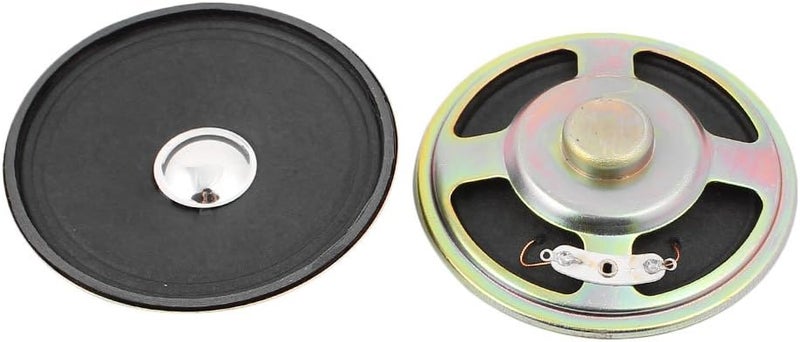 sourcingmap uxcell 2Pcs 76mm Dia 8 Ohm 3W Metal Shell Ultra-Thin Internal Mini Speakers Magnetic Loudspeaker - Image 2